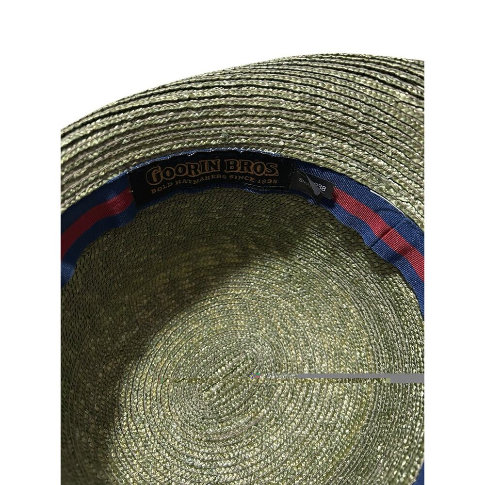 Goorin Bros Women's Hat Ms. Melissa Cloche Wheat Straw Hat Olive Green Rare HTF - Picture 7 of 13